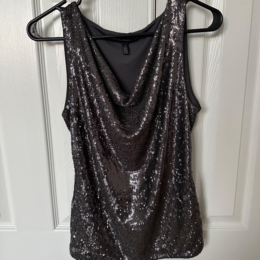 White House Black Market Sparkle Top Size XS